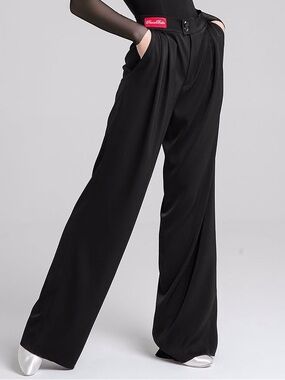 Prima Bella Black Ballroom Smooth Pants | XS | Hemmed for 5’0”–5’3”